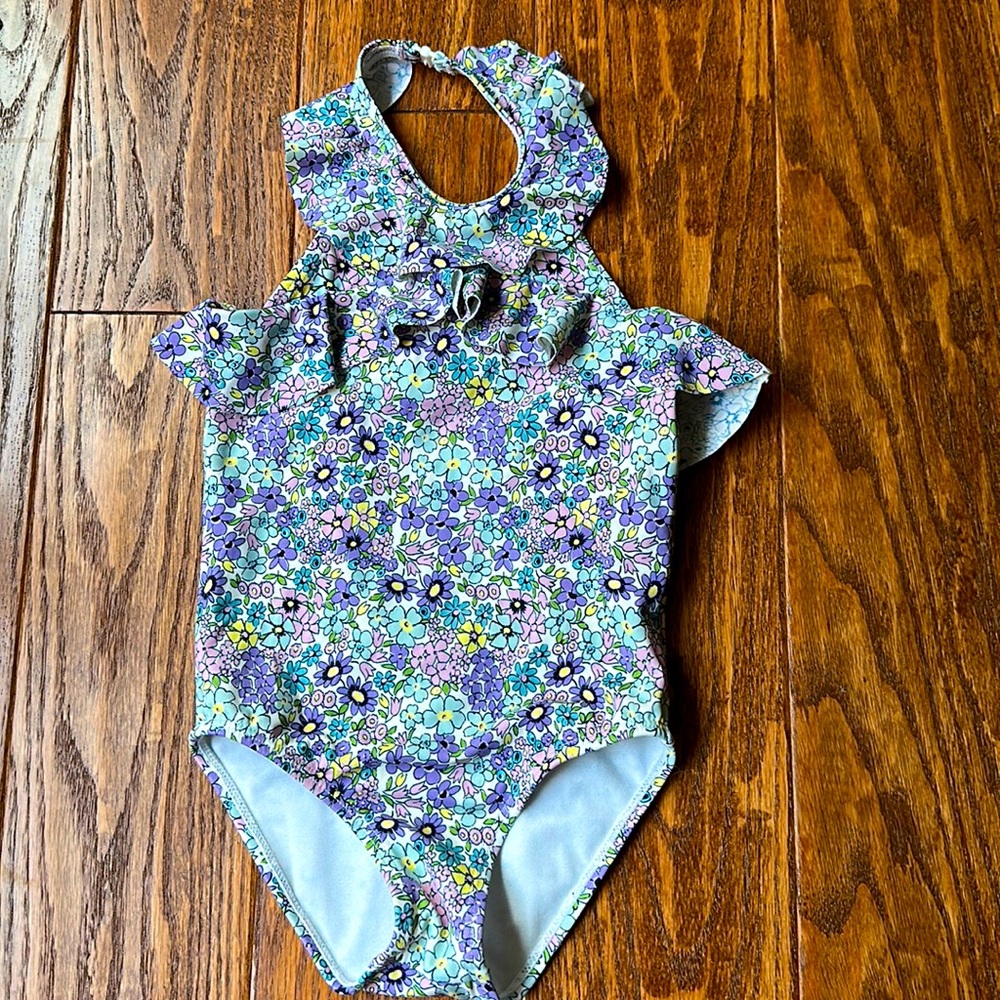 Janie and Jack Floral Halter Swimsuit- size 4